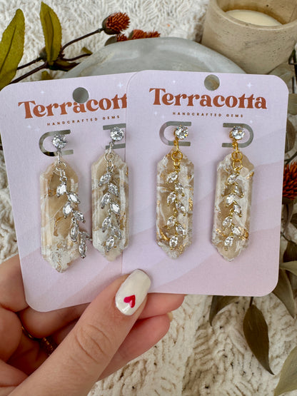 Marble Diamond Dangle