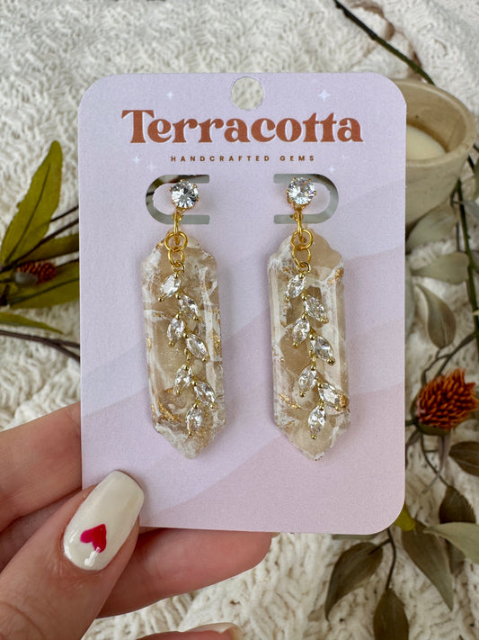 Marble Diamond Dangle