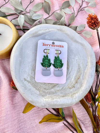 Snake Plant Earrings