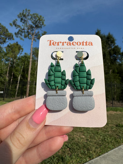 Snake Plant Earrings