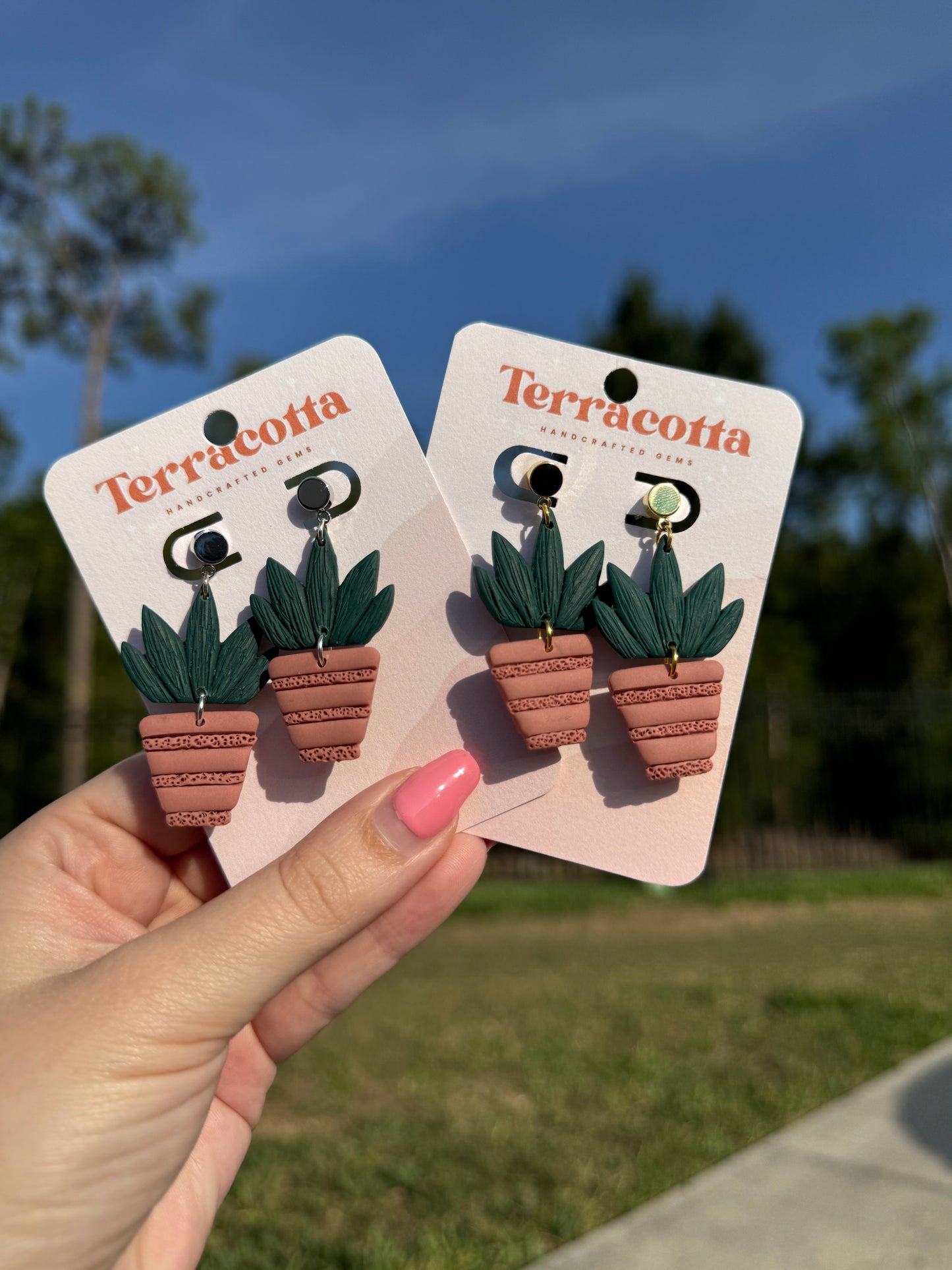 Succulent Plant Earrings