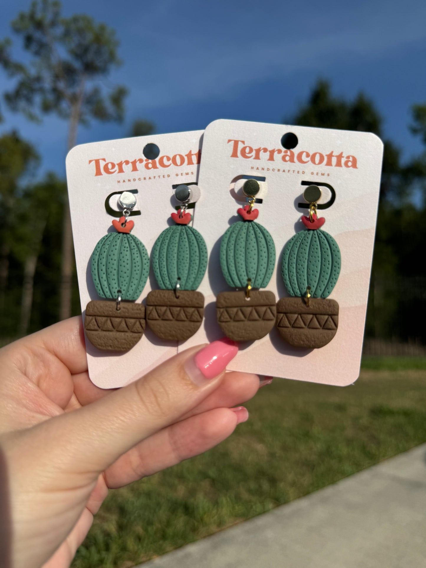 Cactus Plant Earrings