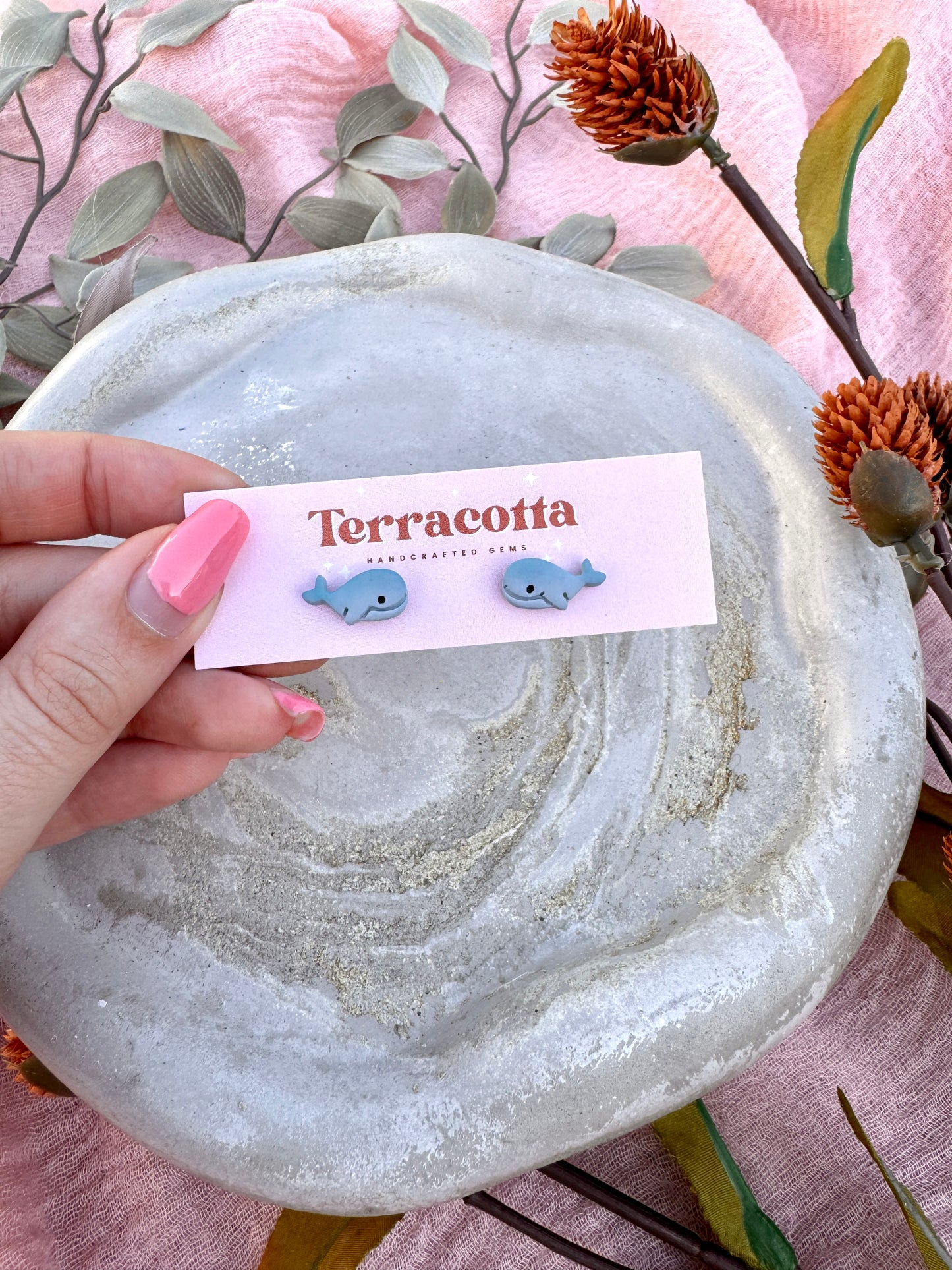 Whale Stud Earrings