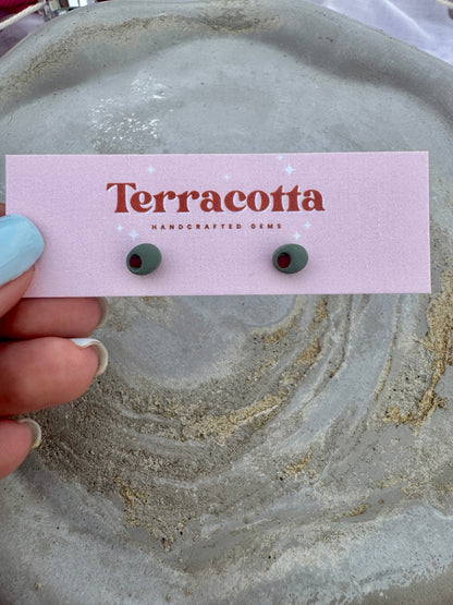Olive Stud Earrings
