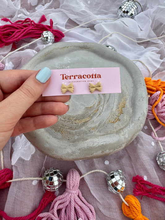 Bow Tie Pasta Stud Earrings