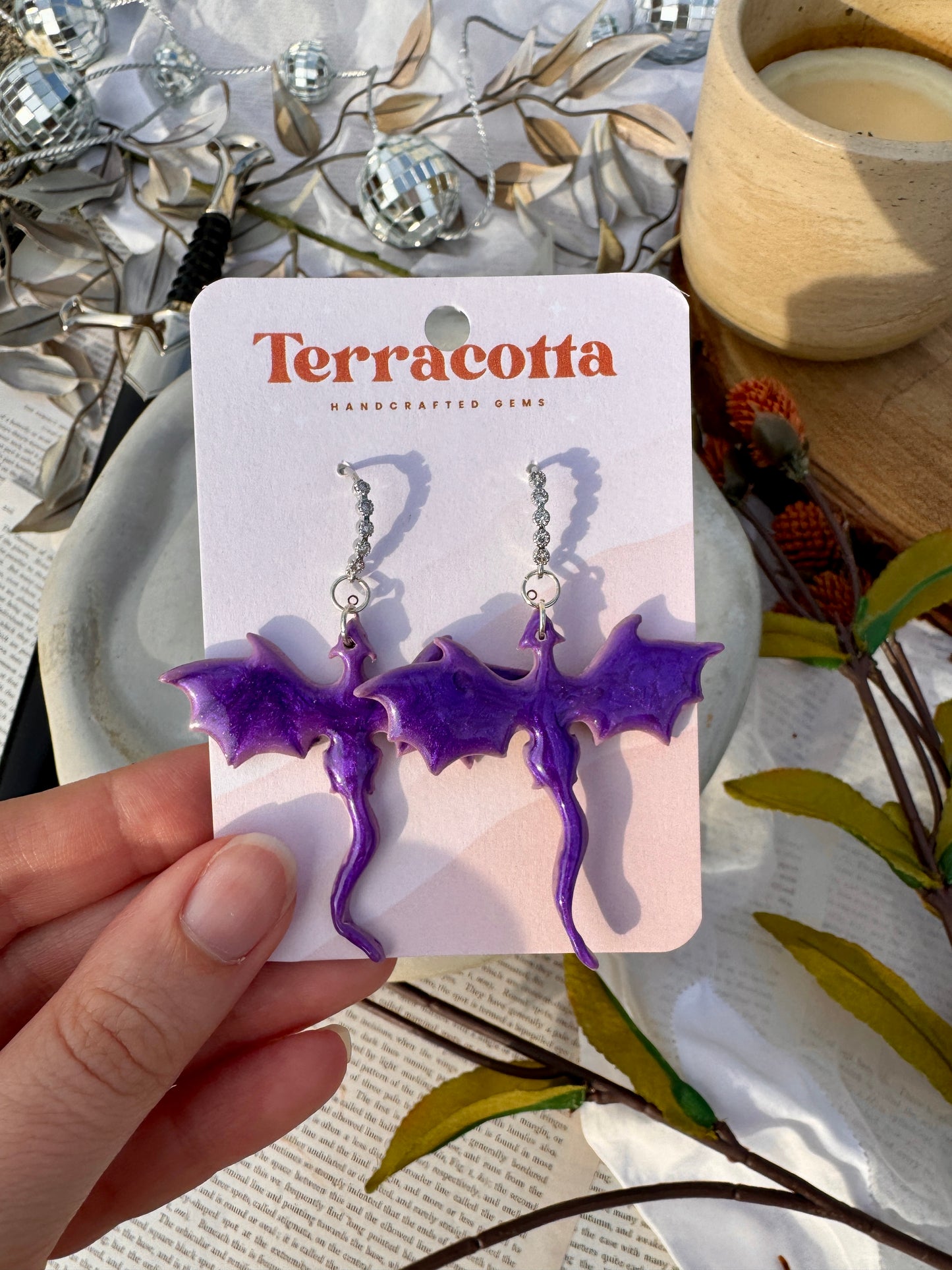 Purple Dragon Dangles